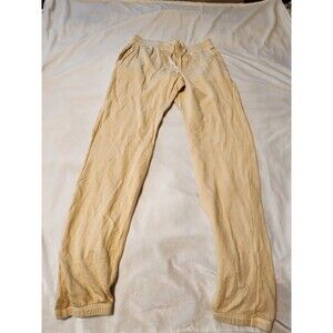 Unsubscribed Cotton Joggers Womens Small Yellow Sustainable Boho USA Made